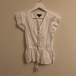 J. Crew Flutter Sleeve Top